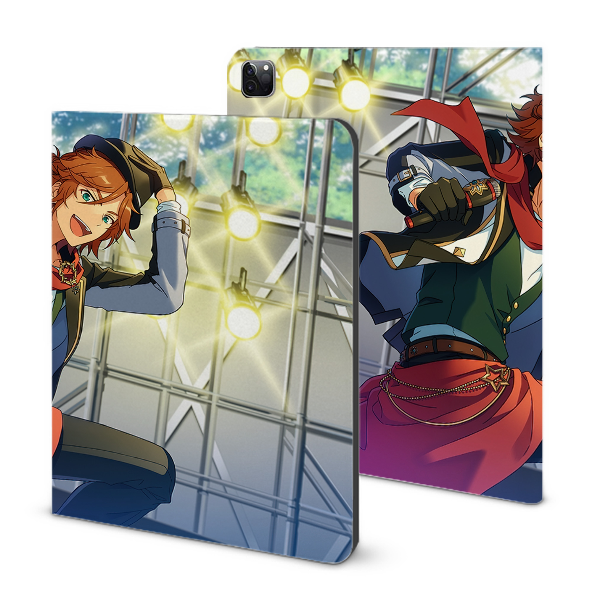 （画像用） あんさんぶるスターズ! Ensemble Stars IPad ケース ブック型 PUレザー TPU 耐衝撃 軽量 薄型 ペン収納なし 全面保護 IPad 各モデル対応